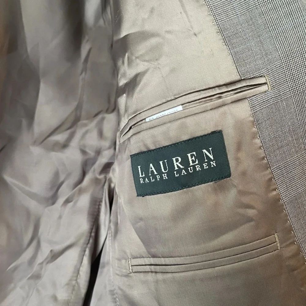 Lauren Ralph Lauren Jacket Mens 41R Gray Plaid 100% Wool Lord + Taylor Blazer - Picture 4 of 13